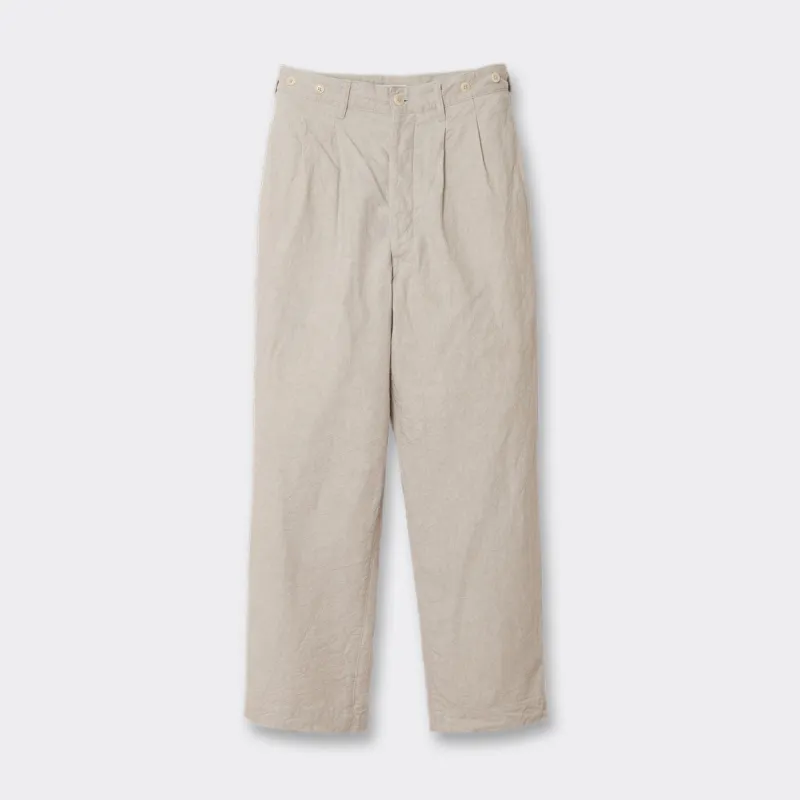 Cotton Linen Trousers 【OR-1121】 made by Orgueil