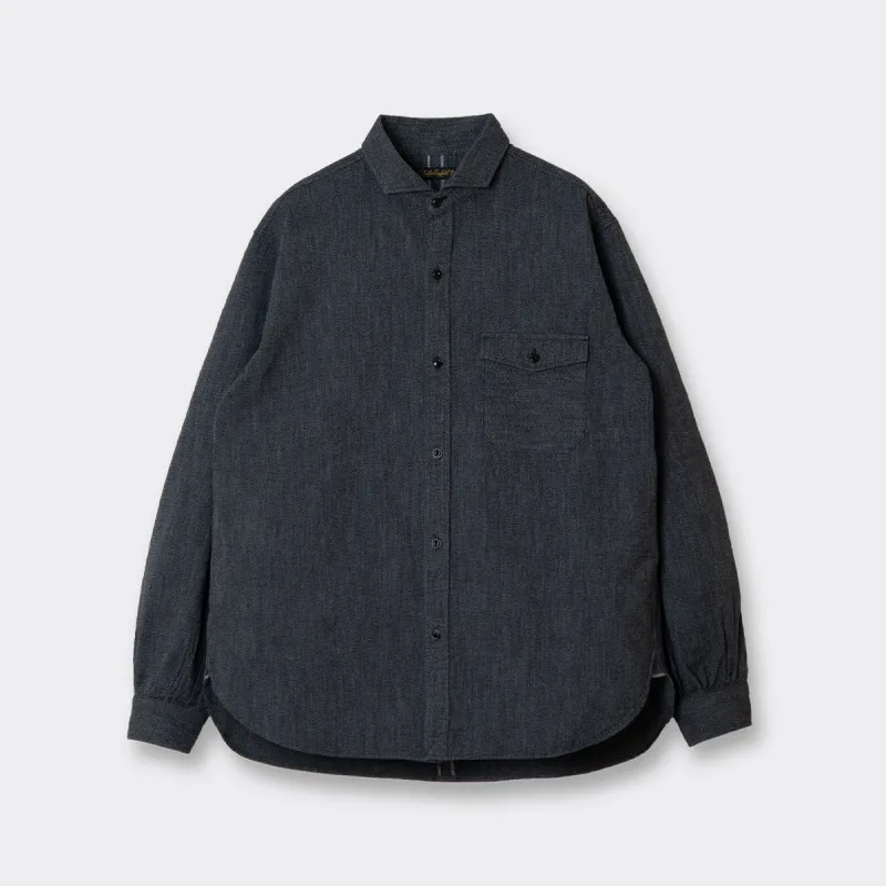Black Chambray Shirt【OR-5112】 made by Orgueil