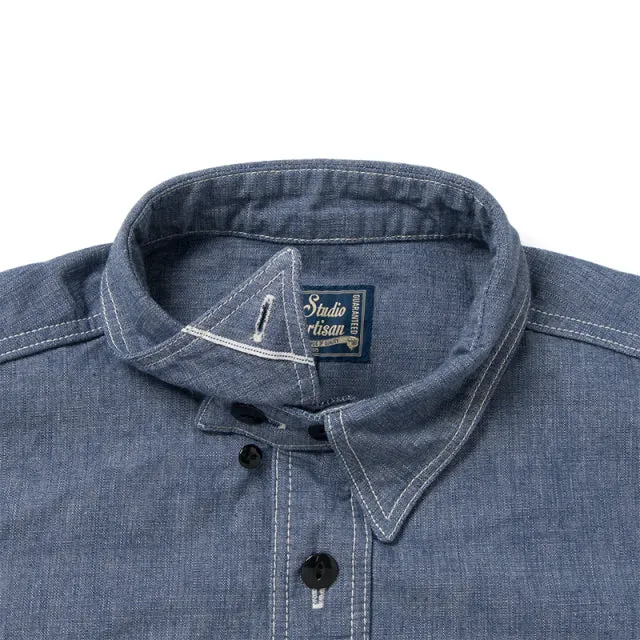 シャンブレー半袖ワークシャツ【5333A-S】 sold by Studio D'Artisan product image thumbnail 3