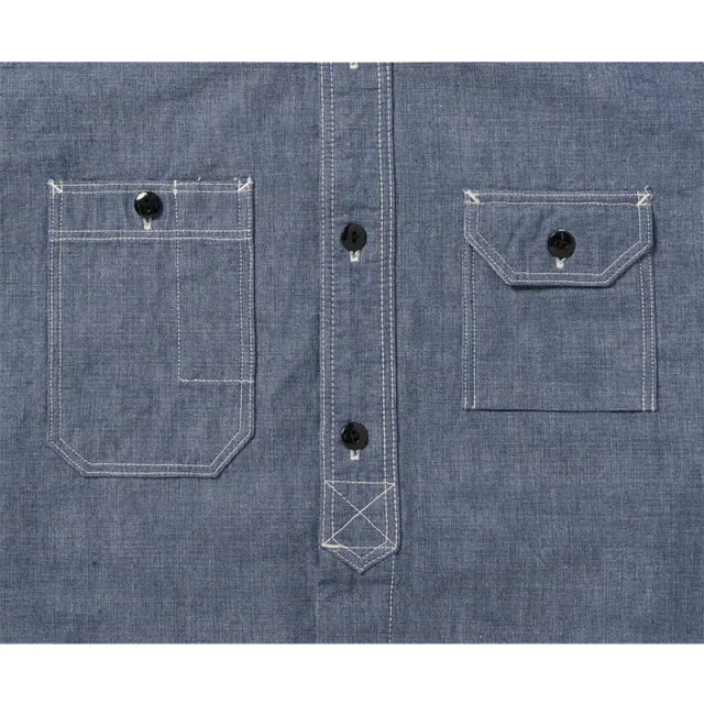 シャンブレー半袖ワークシャツ【5333A-S】 sold by Studio D'Artisan product image thumbnail 4