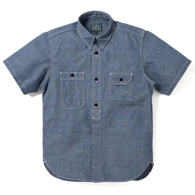 シャンブレー半袖ワークシャツ【5333A-S】 sold by Studio D'Artisan