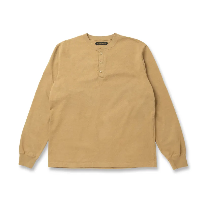 Henry Neck Long Sleeve T-shirt【OR-9116】 made by Orgueil