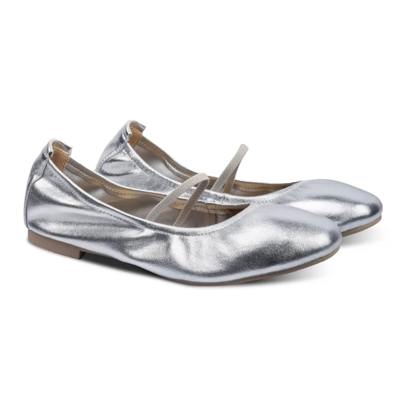Lacy Ballet Flats Silver sold by Nappa Milano