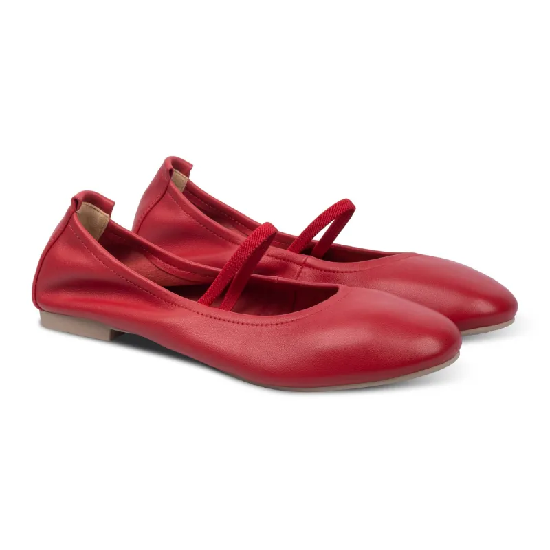 Lacy Ballet Flats Red sold by Nappa Milano