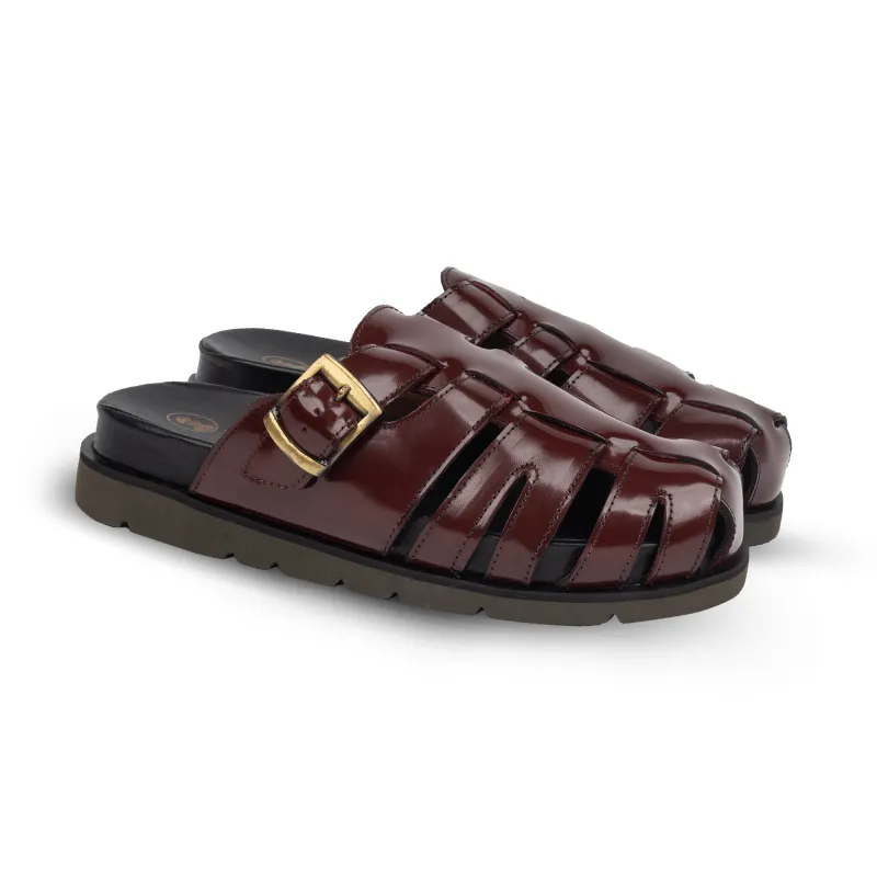 Lux Fisherman Sandal Maroon made by Nappa Milano