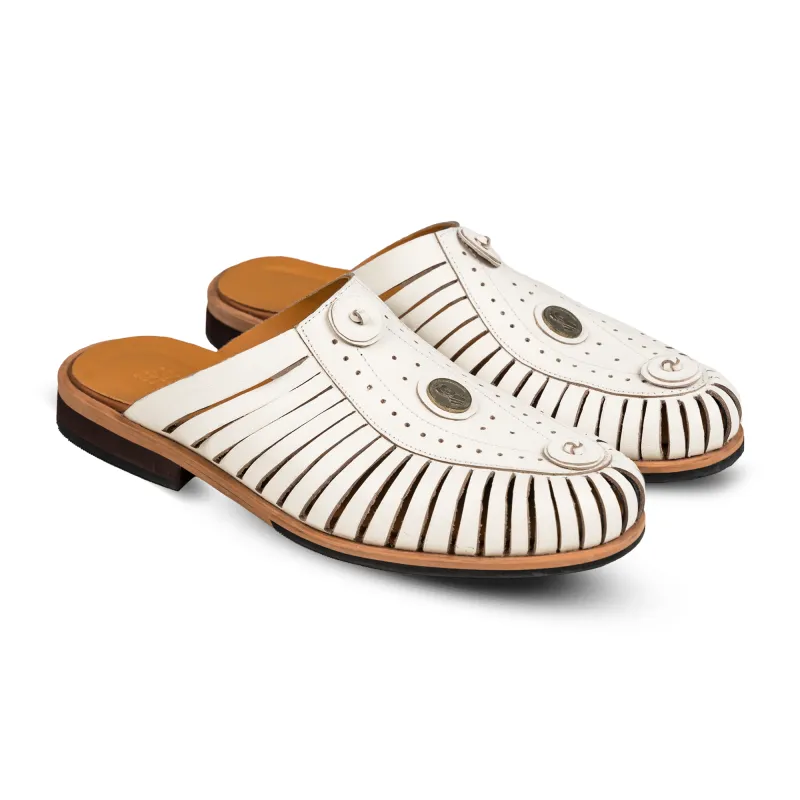 Leon Mules Broken White sold by Nappa Milano