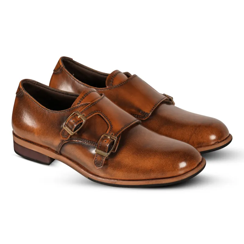 Gilly Monkstrap Tan Women sold by Nappa Milano