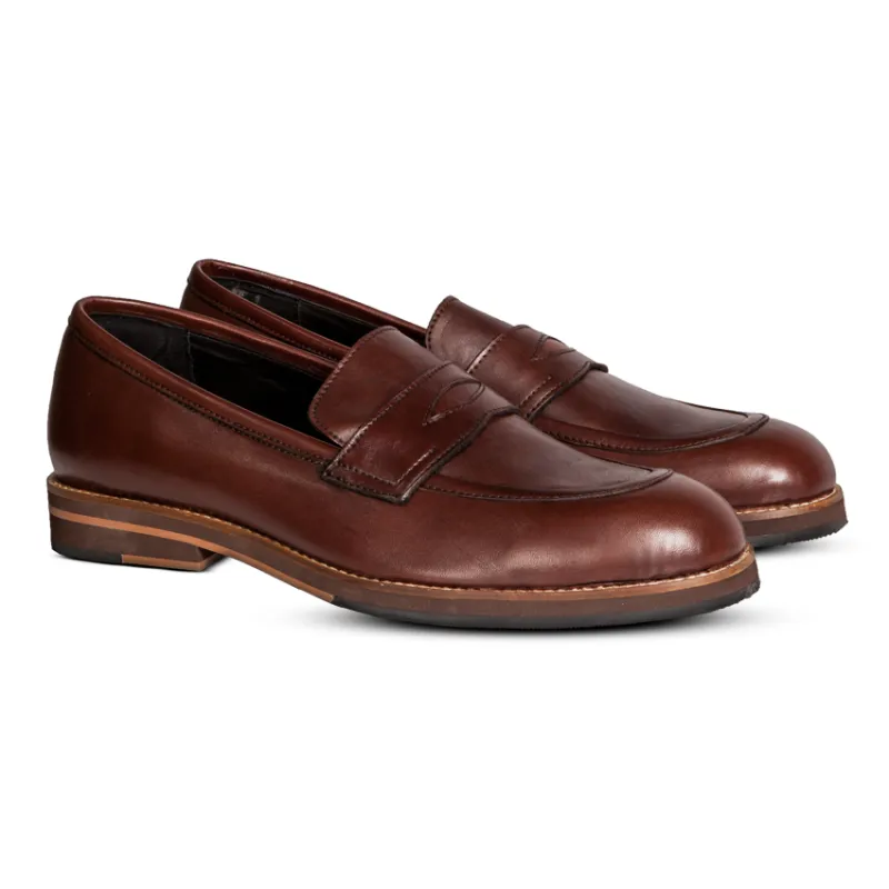 Blake Penny Loafers Brown made by Nappa Milano