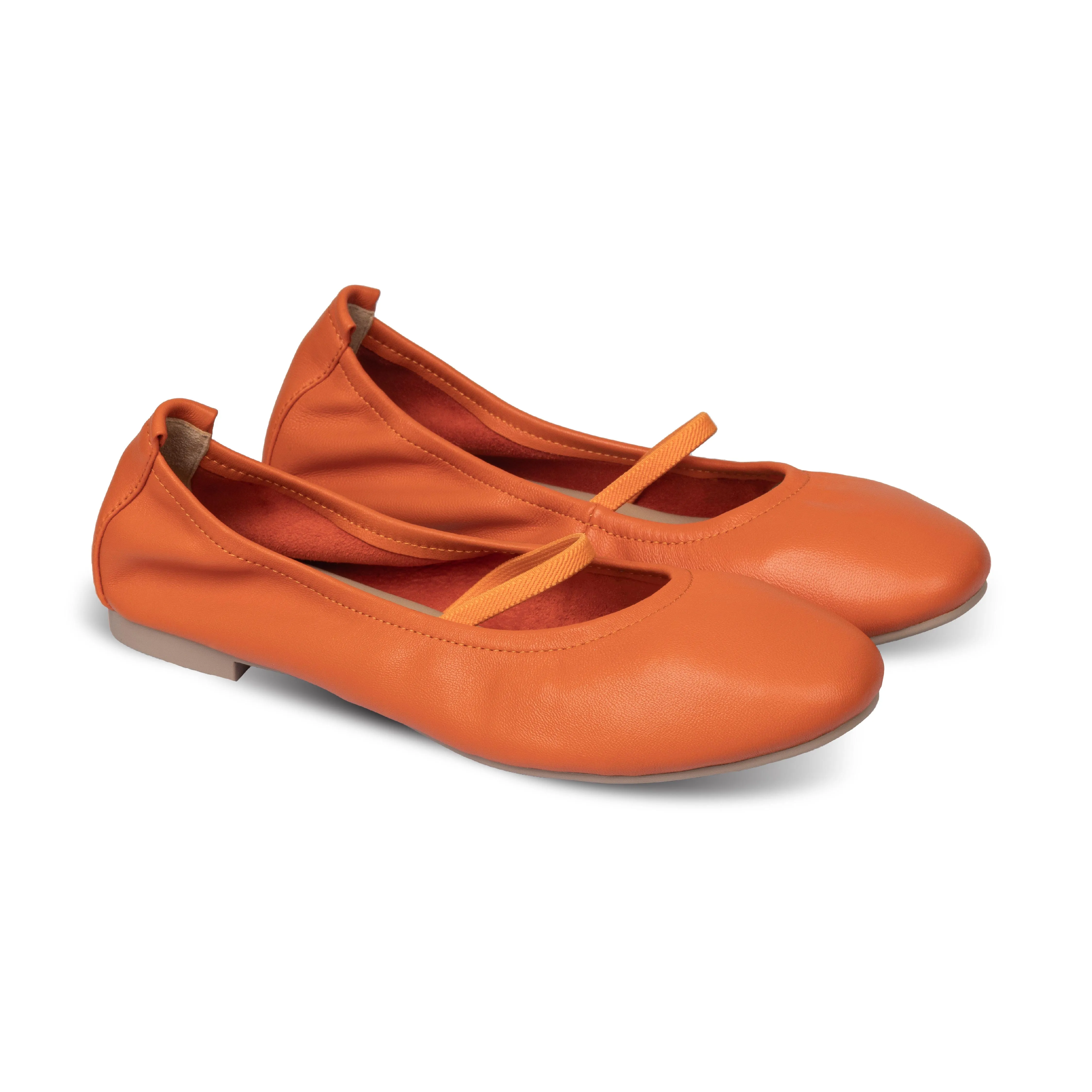 Lacy Ballet Flats Orange sold by Nappa Milano