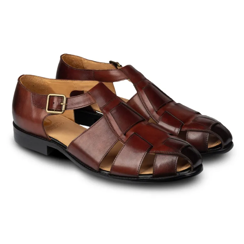Conrad Fisherman Sandal Coffee made by Nappa Milano