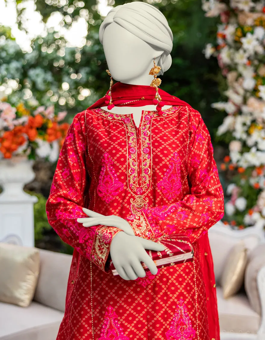 RED JACQUARD 3PC STITCHED | JJPW-JPS-CD-04-3955 sold by Junaid Jamshed product image thumbnail 3