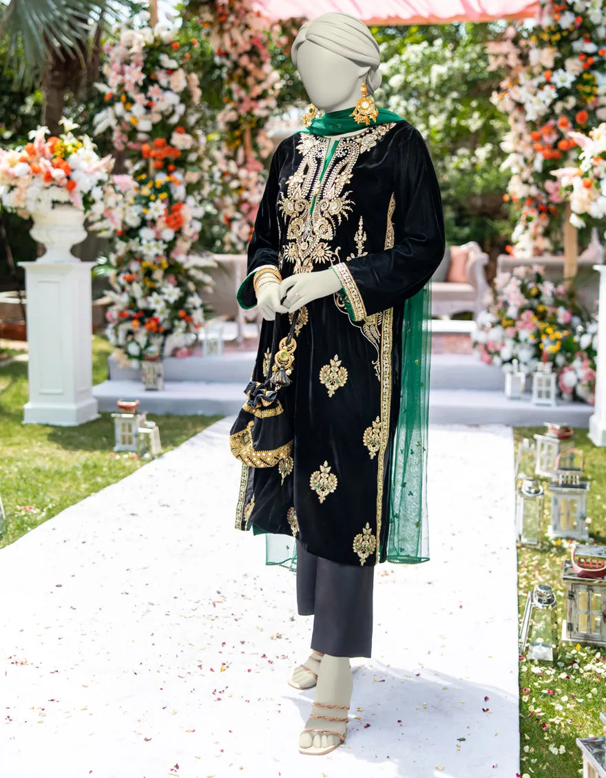 BLACK VELVET 3PC STITCHED | JJPW-JPS-CD-04-3965 sold by Junaid Jamshed