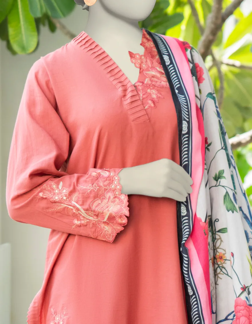 Rust Cambric 3Pc Stitched | JJPW-JW2-CD-04-7020 sold by Junaid Jamshed product image thumbnail 3