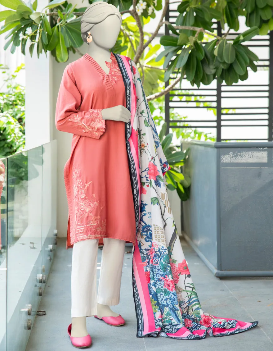 Rust Cambric 3Pc Stitched | JJPW-JW2-CD-04-7020 sold by Junaid Jamshed