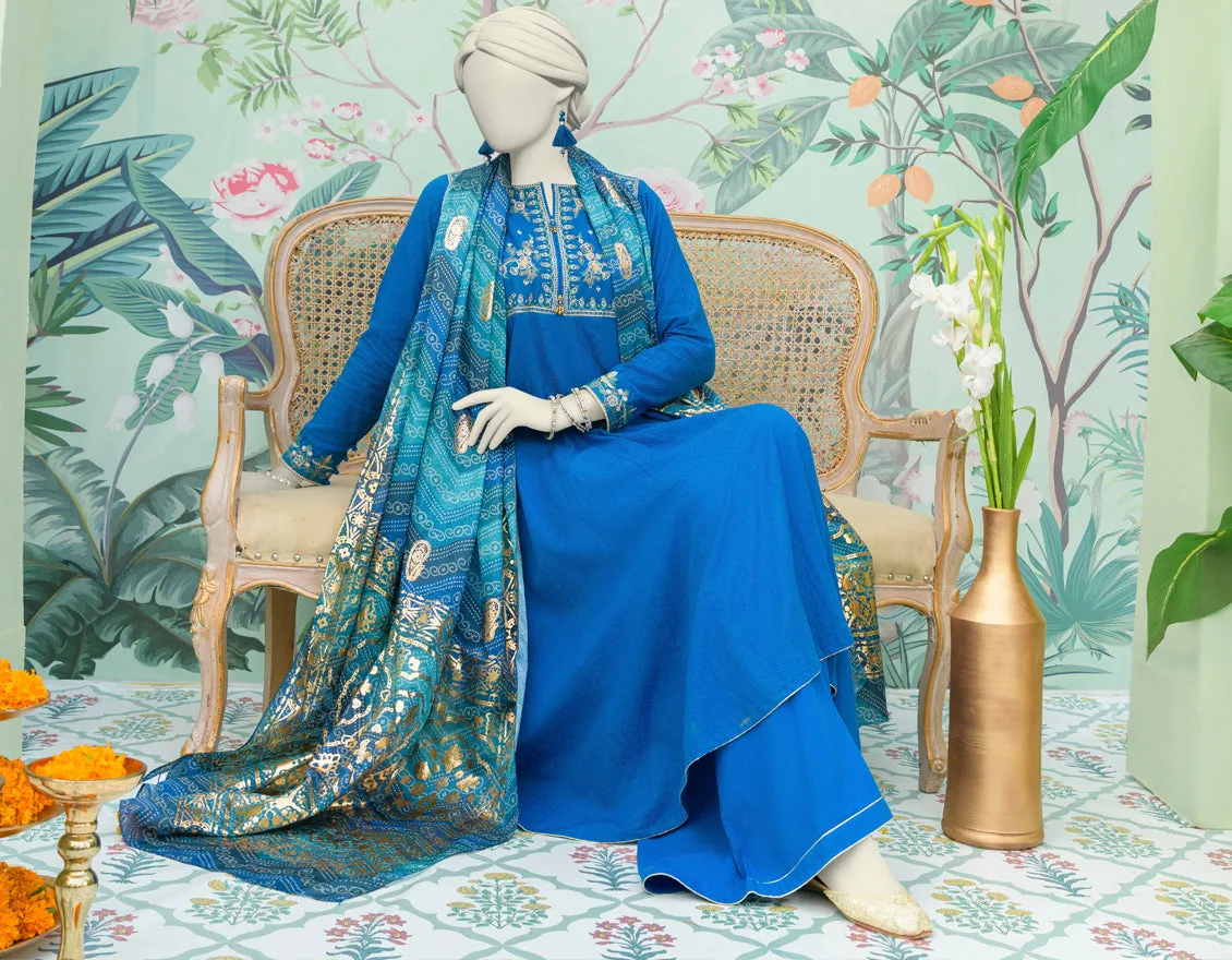 Blue Dobby 3Pc Stitched | JJPW-JW-CD-04-1782 sold by Junaid Jamshed product image thumbnail 3