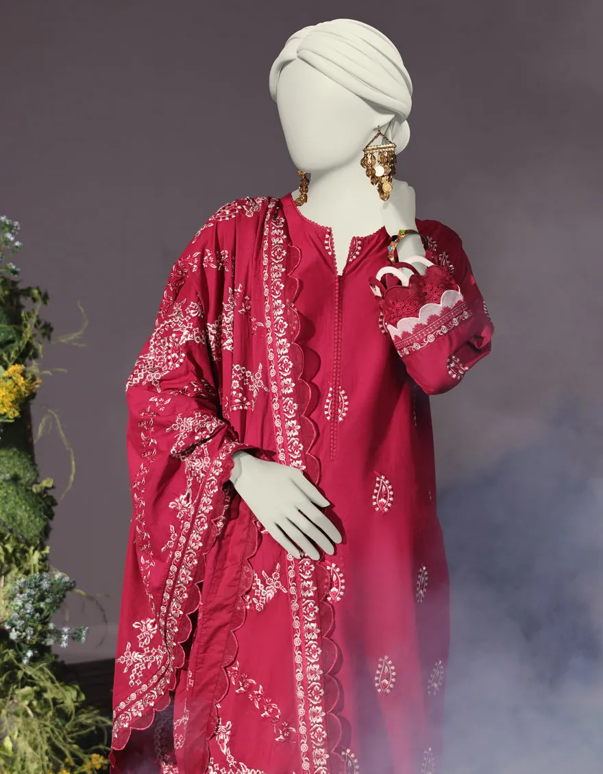Maroon Cambric 3Pc Stitched | JJPW-JW-CD-04-1745 sold by Junaid Jamshed product image thumbnail 3