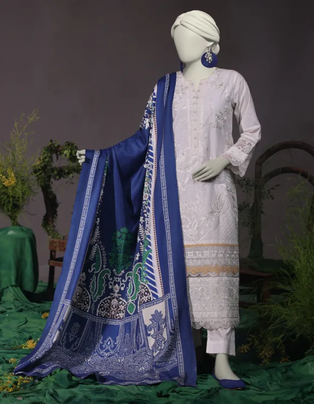 White Cambric 3Pc Stitched | JJPW-JW-CD-04-1743 sold by Junaid Jamshed
