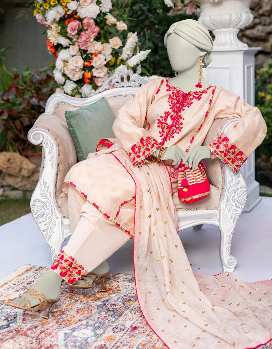 Off White Jacquard 3Pc Stitched | JJPW-JPS-CD-04-3956 sold by Junaid Jamshed product image thumbnail 4