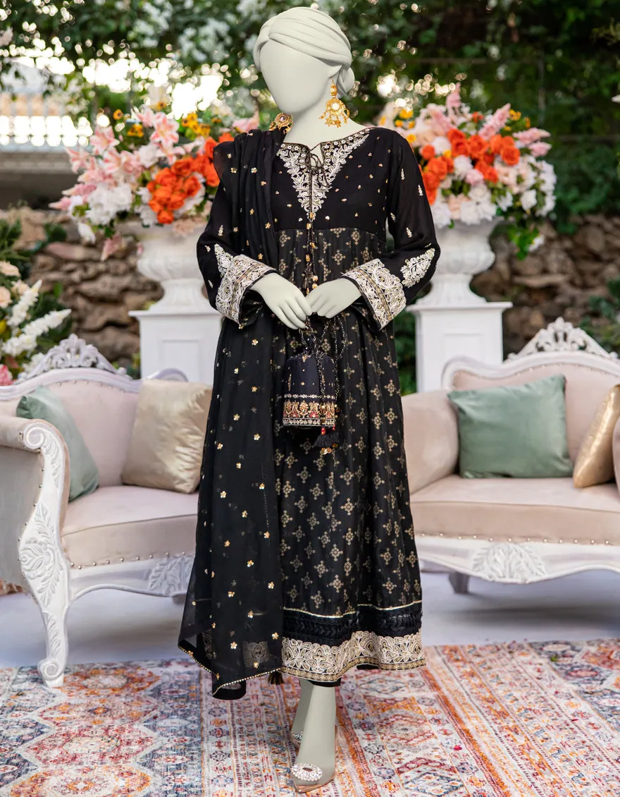 Black Jacquard 3Pc Stitched | JJPW-JPS-CD-04-3954 sold by Junaid Jamshed