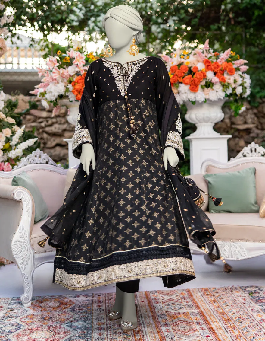 Black Jacquard 3Pc Stitched | JJPW-JPS-CD-04-3954 sold by Junaid Jamshed product image thumbnail 4