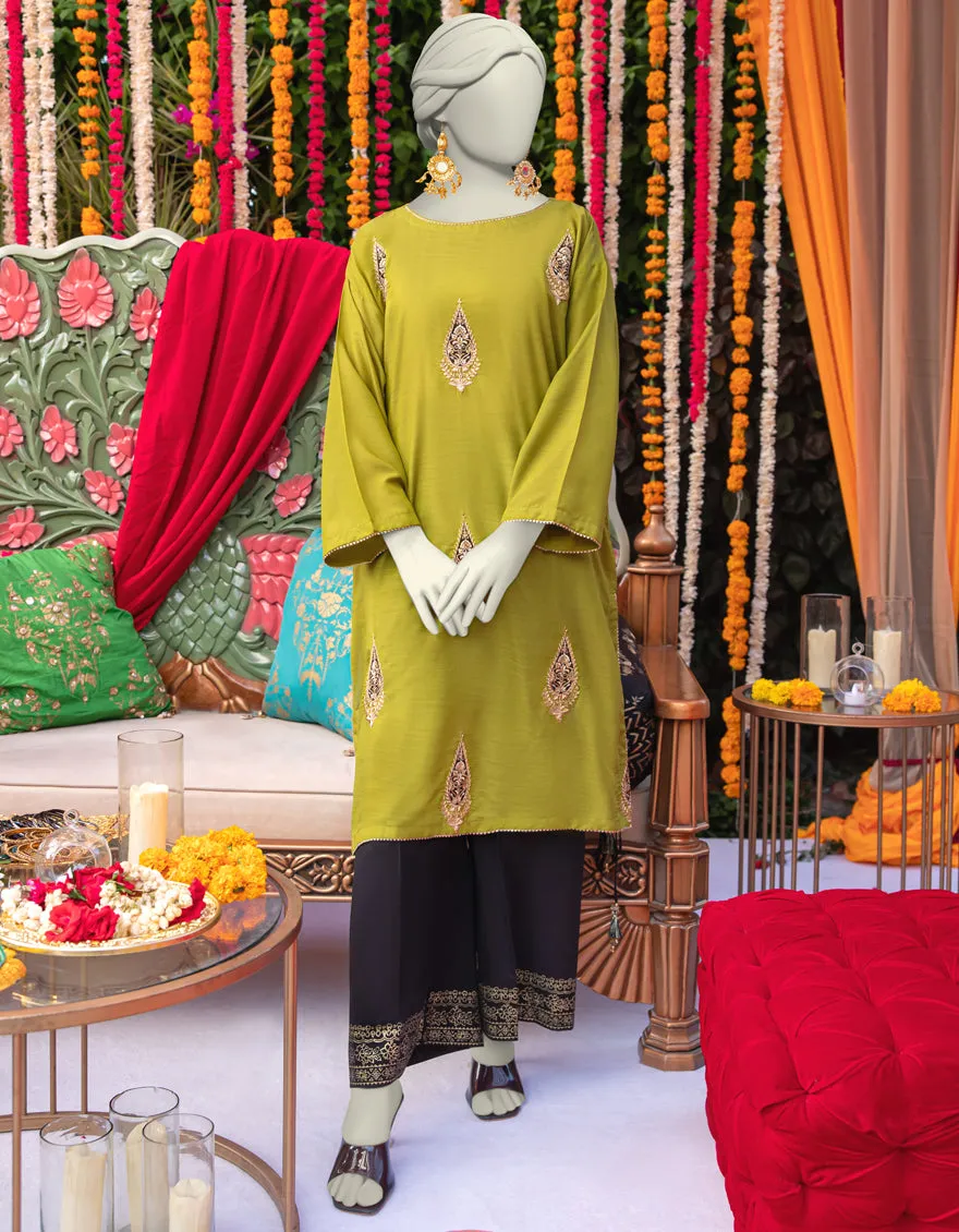 Green Raw Silk Kurti | JJLK-JWS-CD-04-3055 sold by Junaid Jamshed