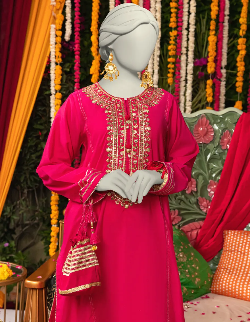 Pink Raw Silk Kurti | JJLK-JWS-CD-04-3054 sold by Junaid Jamshed product image thumbnail 2