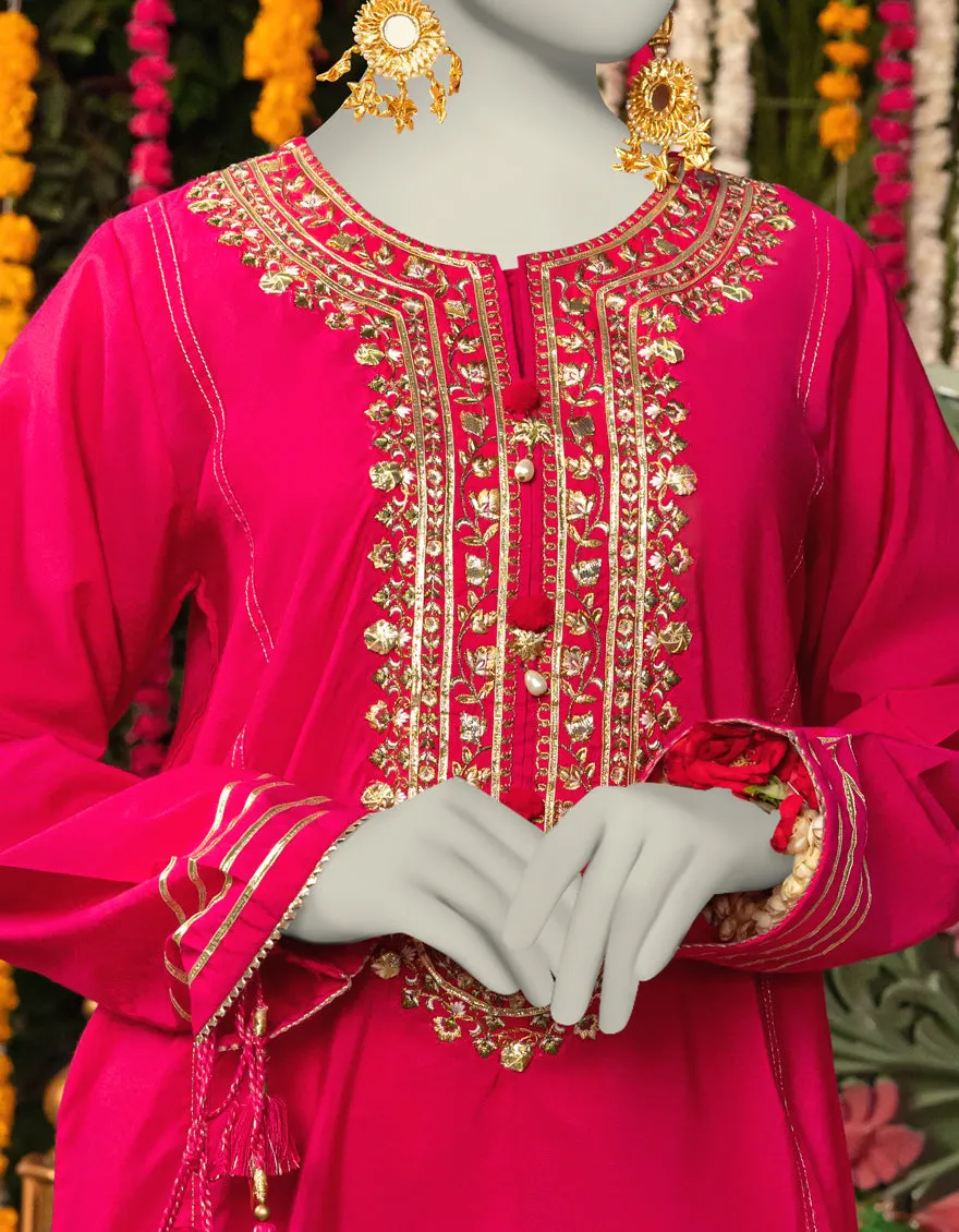 Pink Raw Silk Kurti | JJLK-JWS-CD-04-3054 sold by Junaid Jamshed product image thumbnail 3