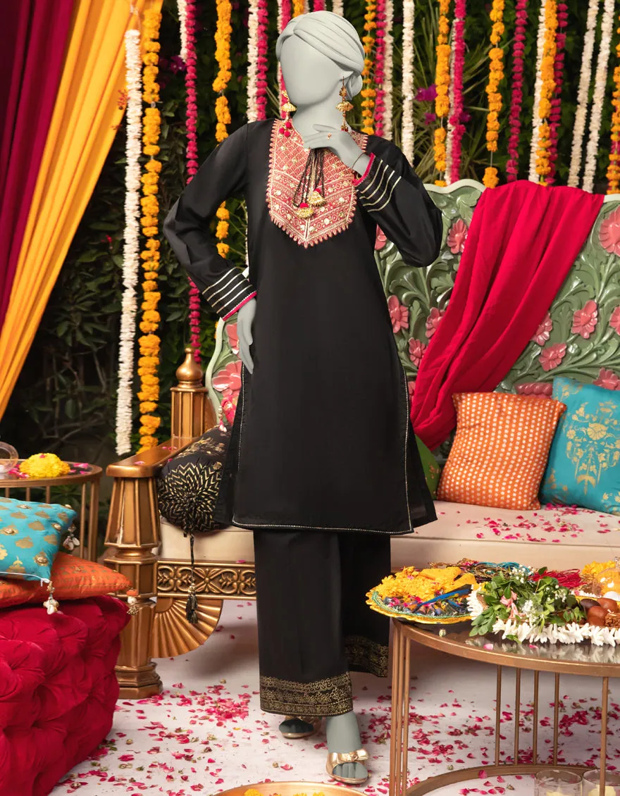 BLACK RAW SILK KURTI | JJLK-JWS-CD-04-3053 sold by Junaid Jamshed
