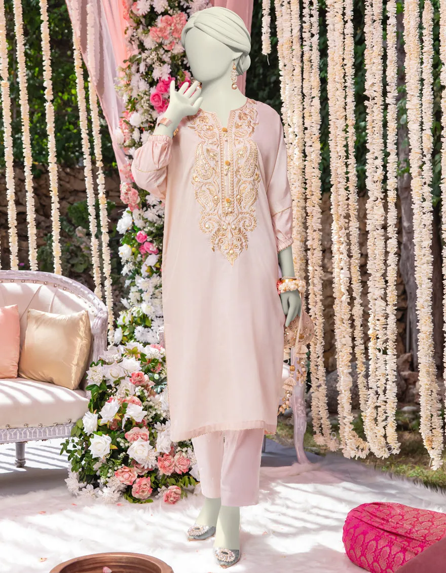 BEIGE RAW SILK KURTI | JJLK-JWS-CD-04-3052 sold by Junaid Jamshed