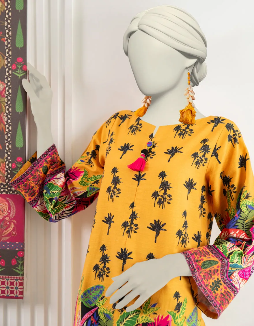 Yellow Khaddar Kurti | JJLK-JWS-CD-04-3043 sold by Junaid Jamshed product image thumbnail 2