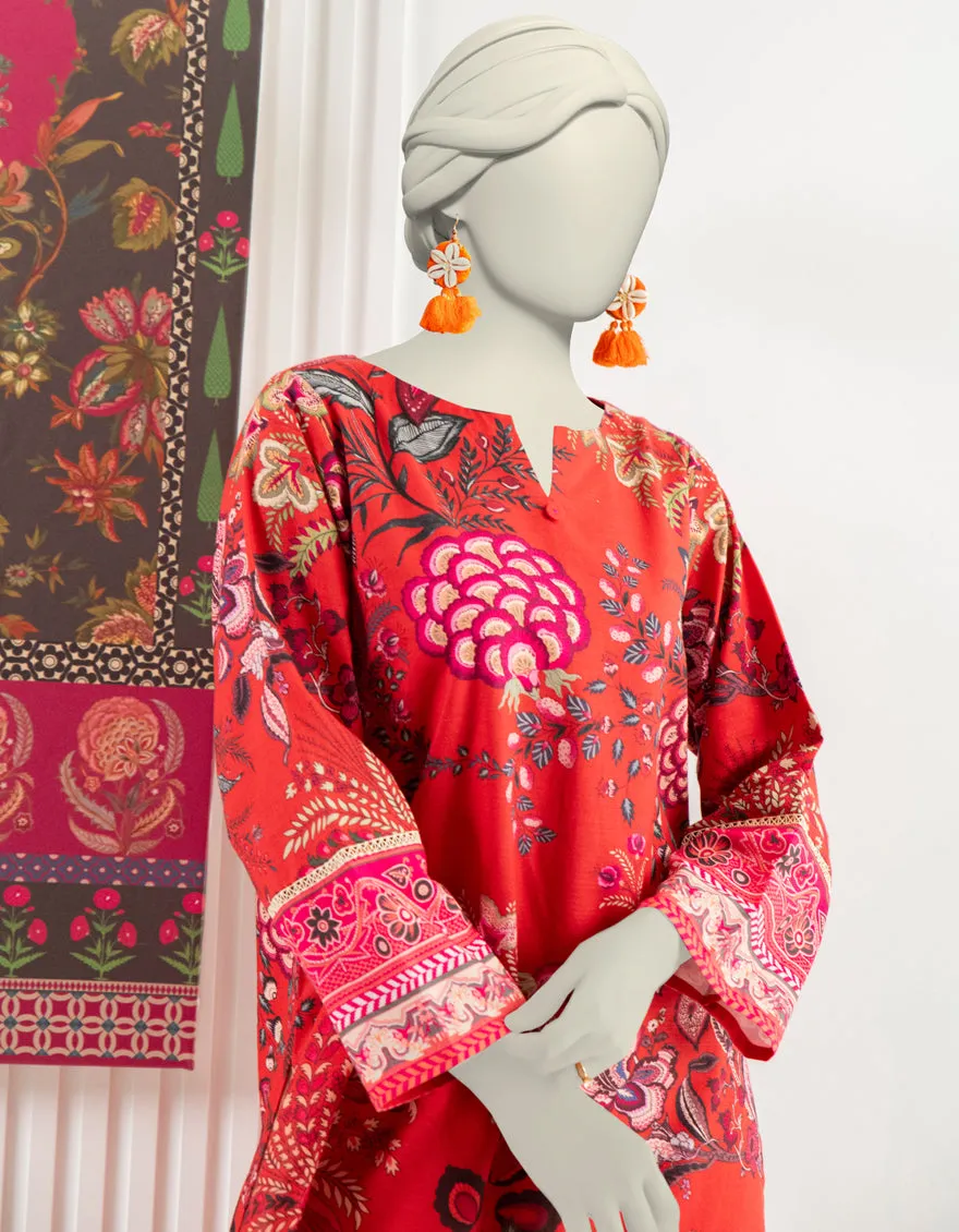 Orange Khaddar Kurti | JJLK-JWS-CD-04-3040 sold by Junaid Jamshed product image thumbnail 2