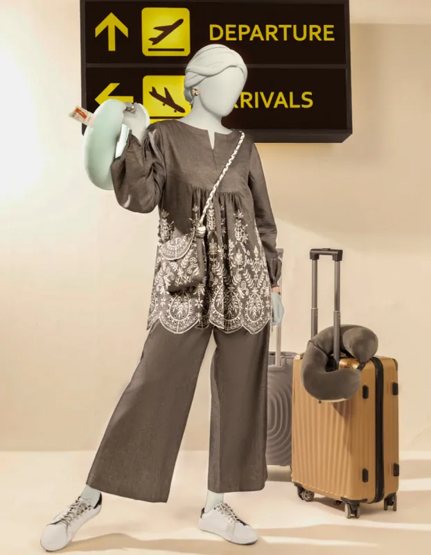 GREY DENIM KURTI | JJLK-JWS-CD-04-3038 sold by Junaid Jamshed