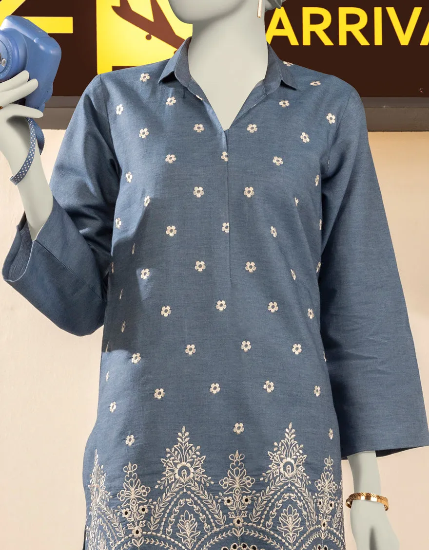 Blue Denim Kurti | JJLK-JWS-CD-04-3037 sold by Junaid Jamshed product image thumbnail 2