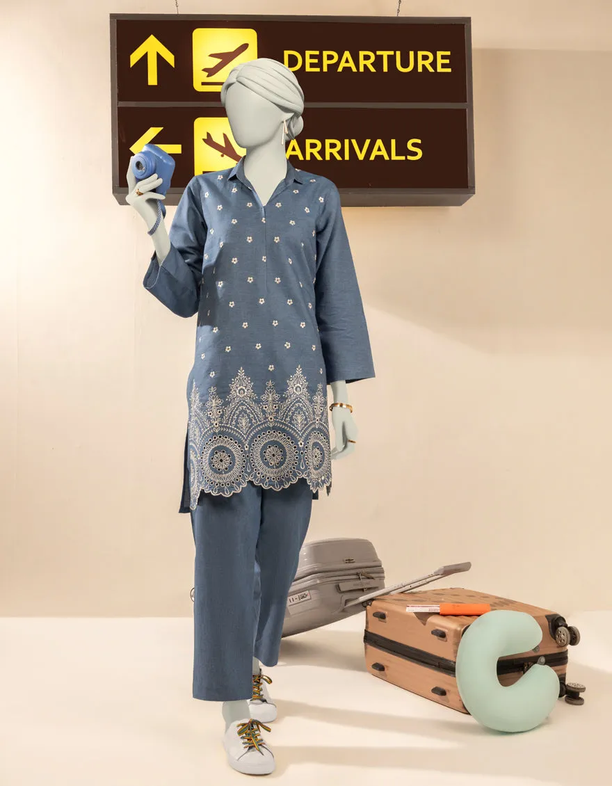 Blue Denim Kurti | JJLK-JWS-CD-04-3037 sold by Junaid Jamshed