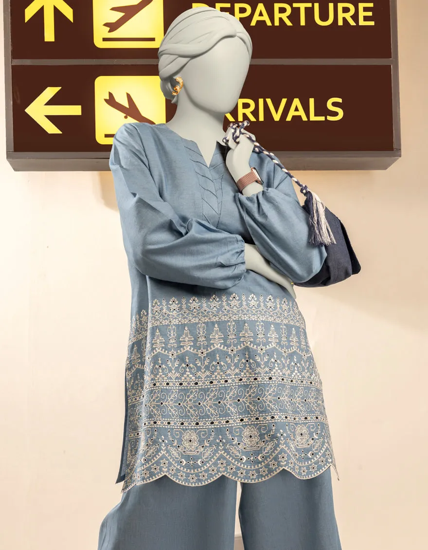 BLUE DENIM KURTI | JJLK-JWS-CD-04-3036 sold by Junaid Jamshed product image thumbnail 2