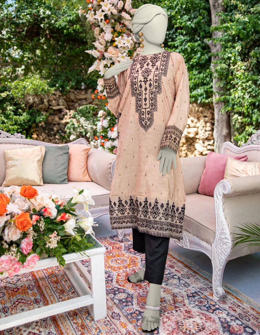 BEIGE PAPER COTTON KURTI | JJLK-JWS-CD-04-3017 sold by Junaid Jamshed