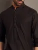 WOOD BROWN COTTON KURTA | JJK-CD-04-33015 sold by Junaid Jamshed