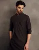 WOOD BROWN COTTON KURTA | JJK-CD-04-33015 sold by Junaid Jamshed