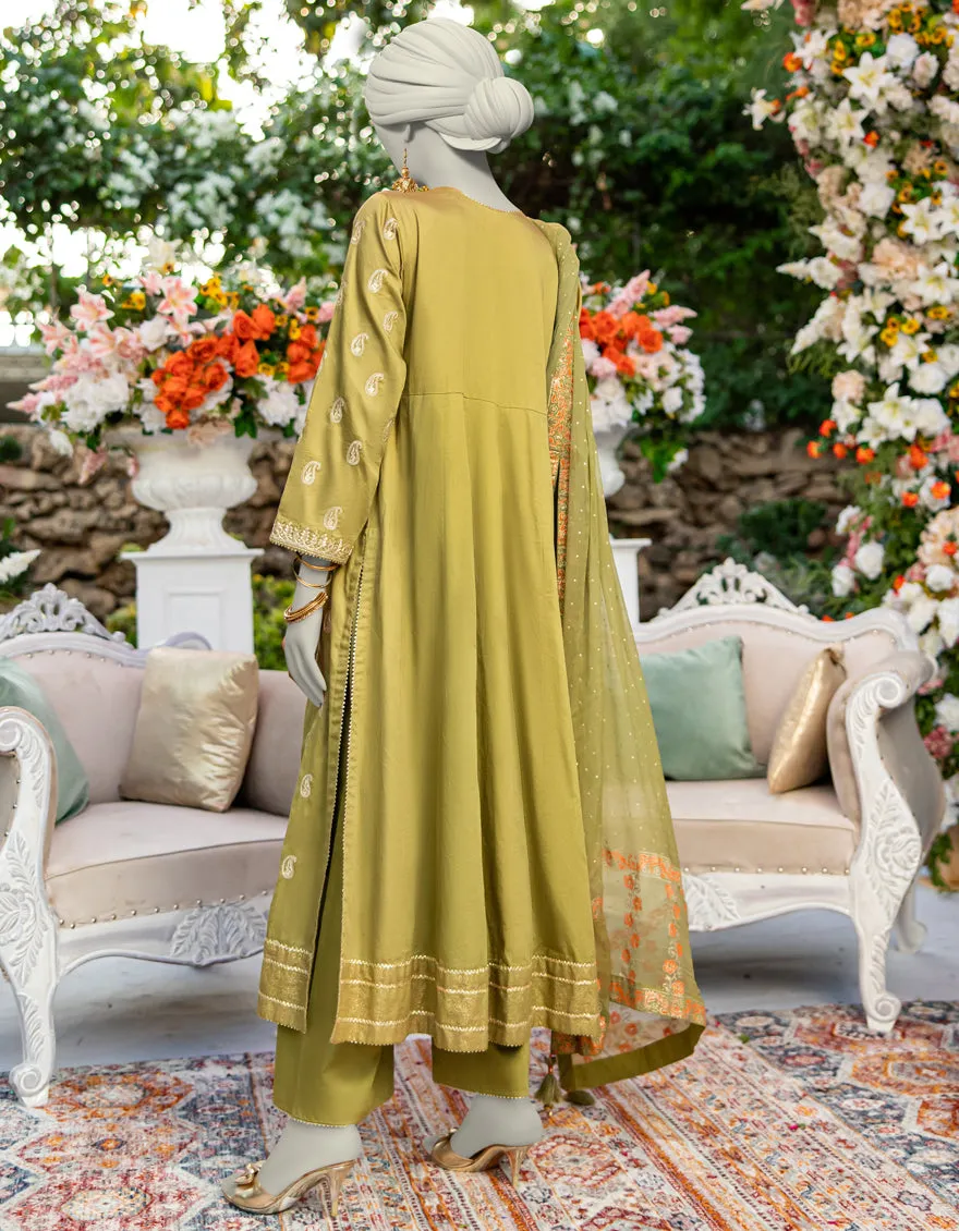 GREEN RAW SILK 3PC STITCHED | JJPW-JPS-CD-04-3953 sold by Junaid Jamshed product image thumbnail 2