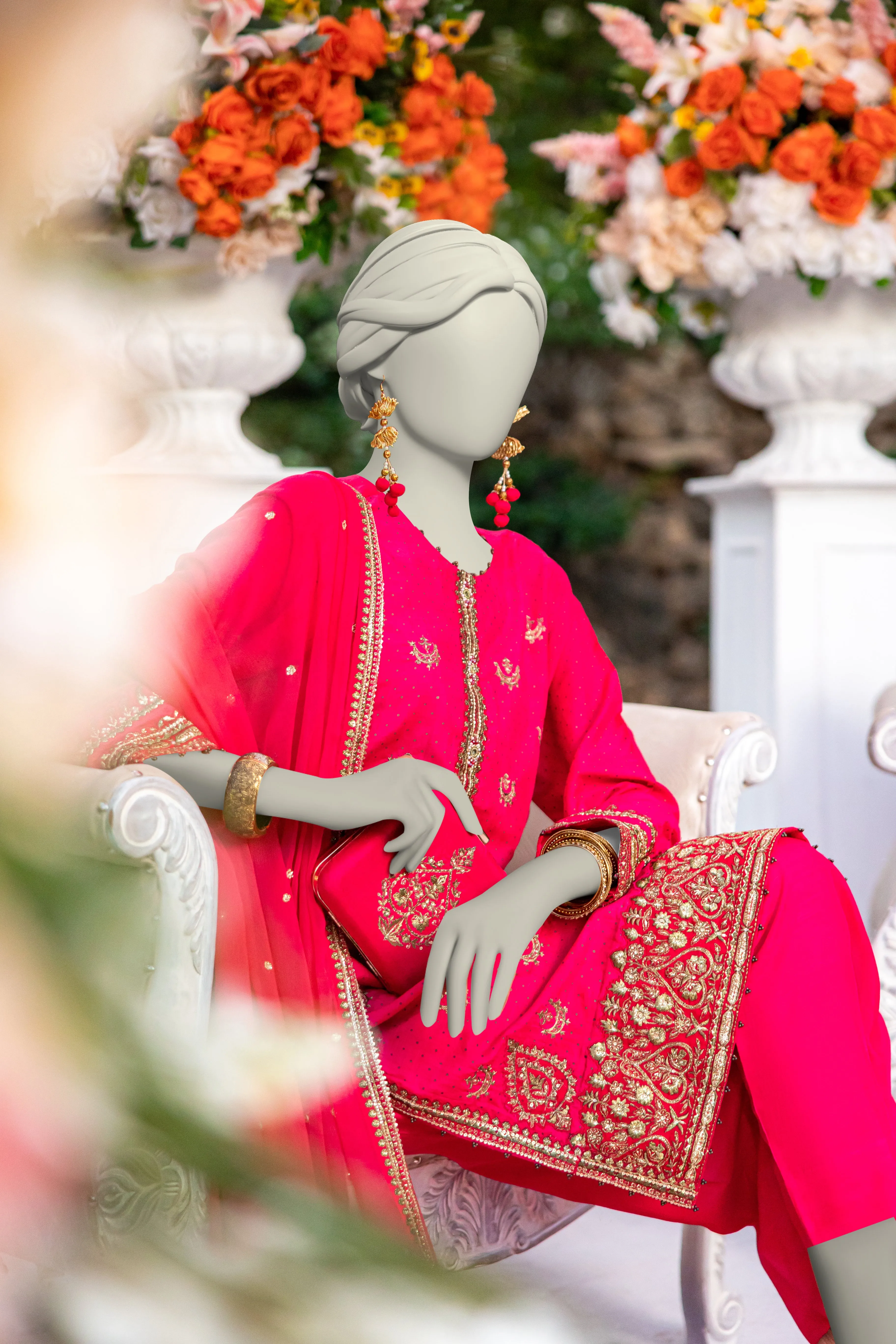 PINK RAW SILK 3PC STITCHED | JJPW-JPS-CD-04-3951 sold by Junaid Jamshed product image thumbnail 2