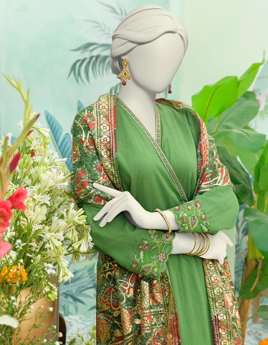 Green Dobby 3Pc Stitched | JJPW-JW-CD-04-1781 sold by Junaid Jamshed product image thumbnail 3