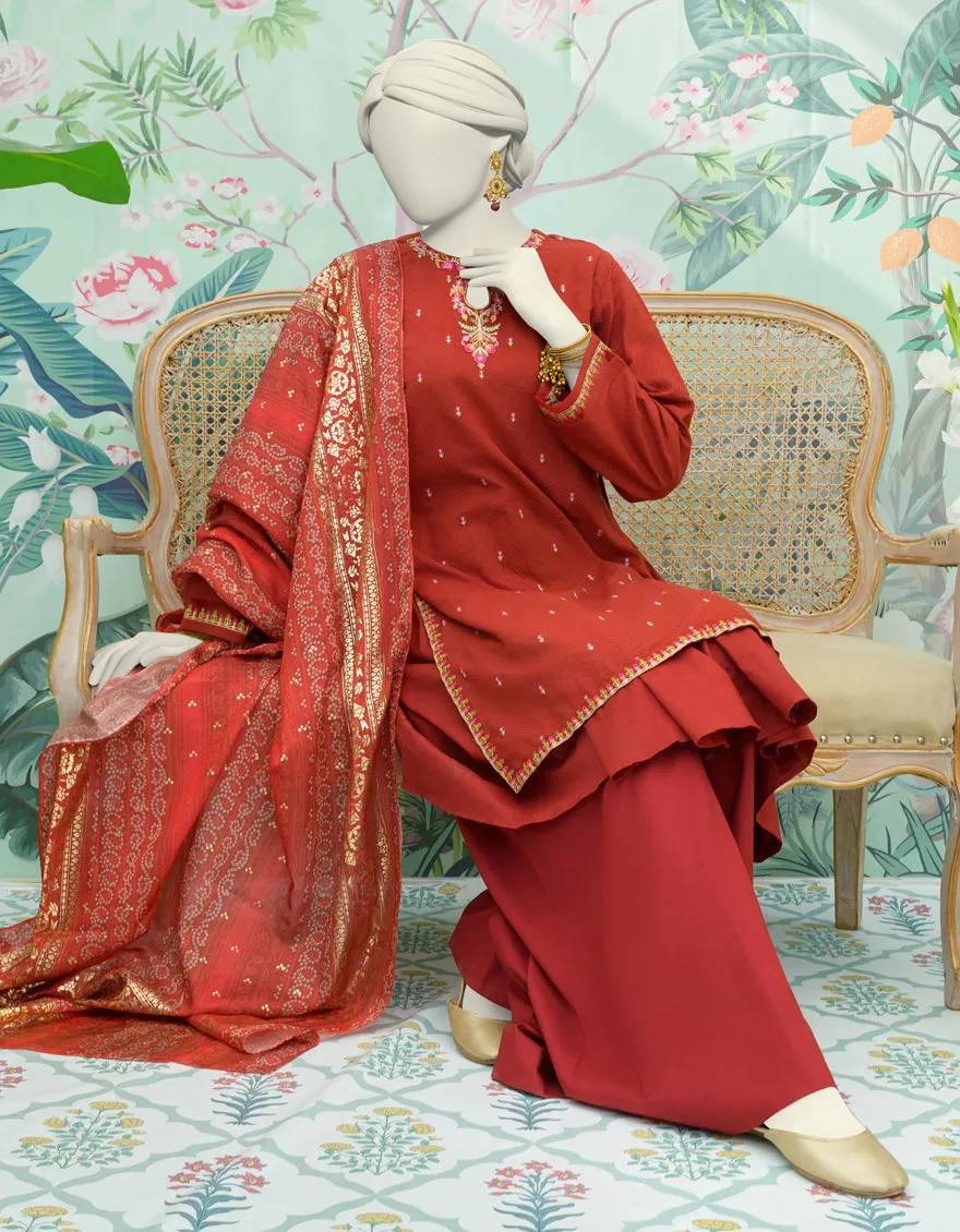 MAROON DOBBY 3PC STITCHED | JJPW-JW-CD-04-1780 sold by Junaid Jamshed product image thumbnail 2
