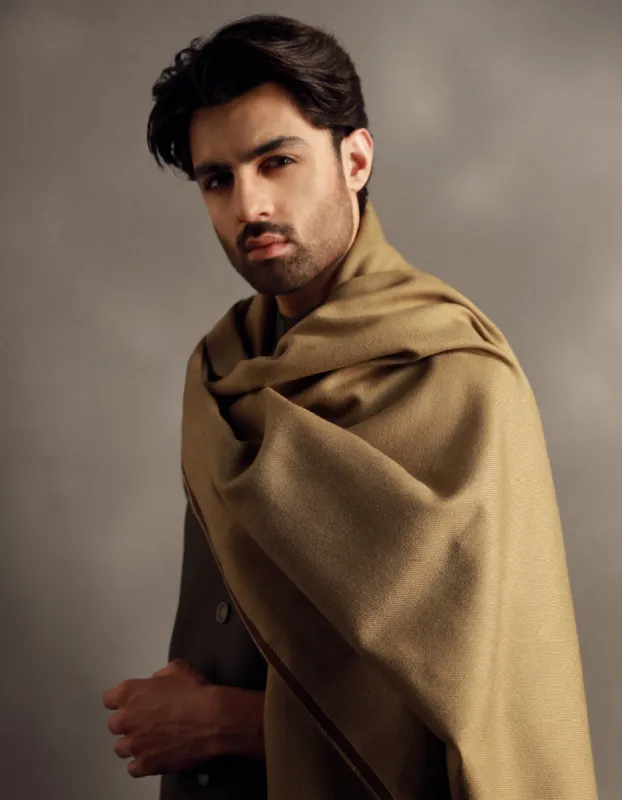 Mehndi Acrylic Shawl | JJID-SHAWL-CD-04-9790-G sold by Junaid Jamshed