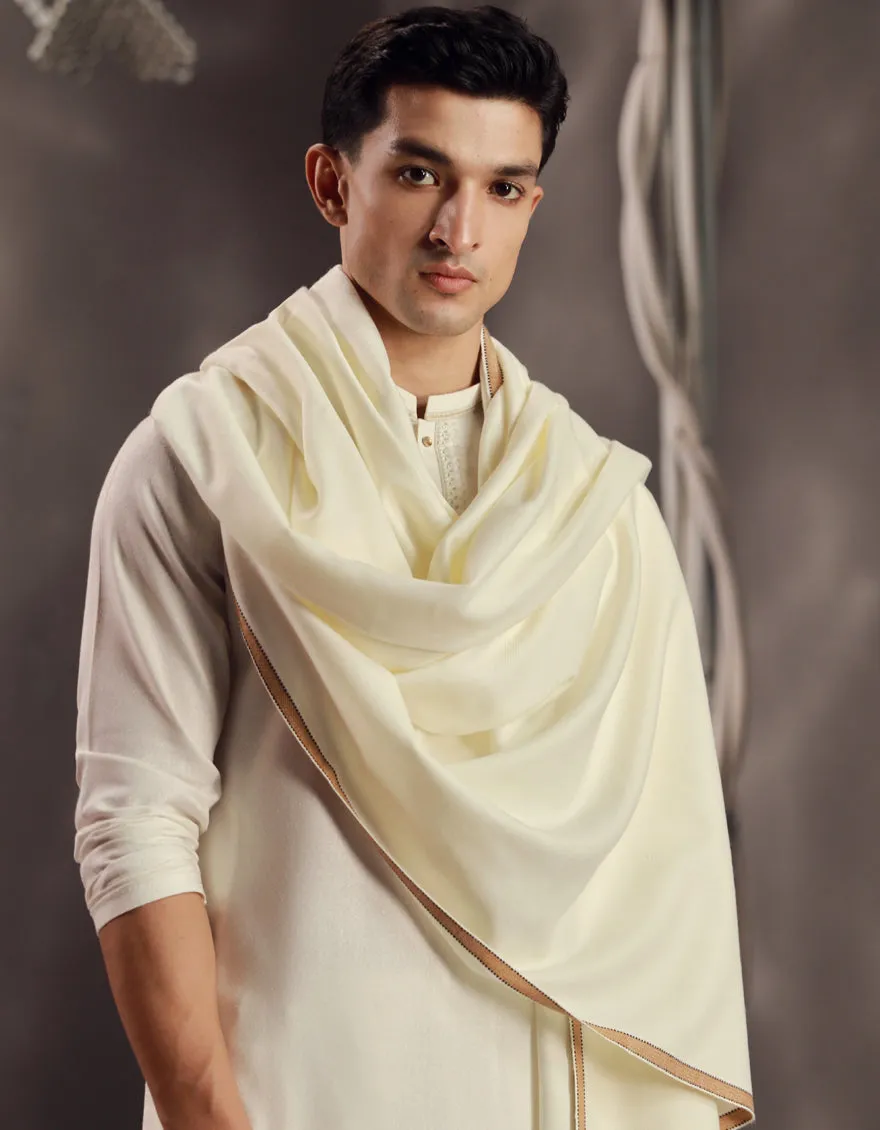 Off White Acrylic Shawl | JJID-SHAWL-CD-04-9790-I sold by Junaid Jamshed