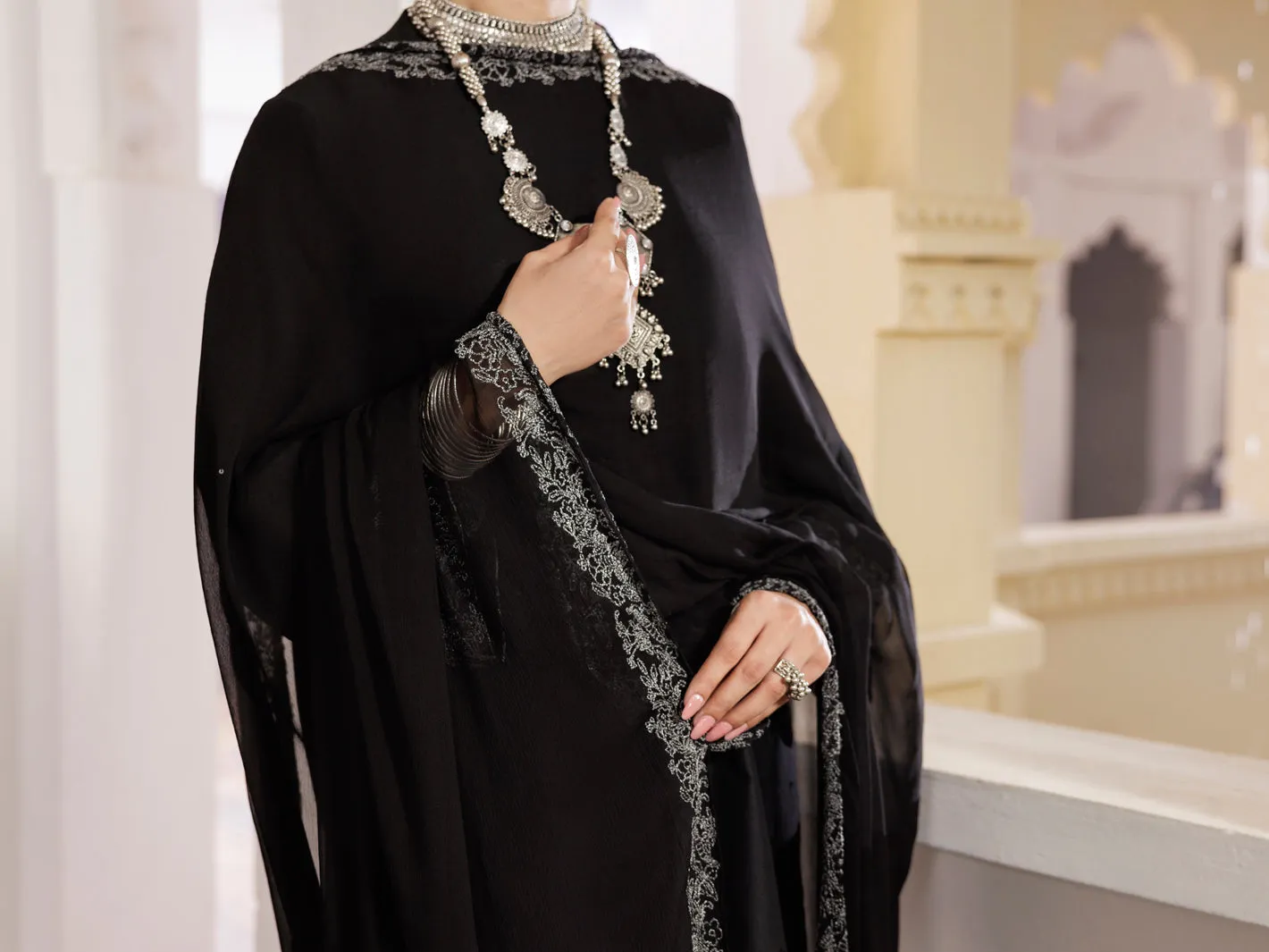 BLACK YARN DYED 3PC STITCHED | AWP-3PS-CD-04-683/S sold by Junaid Jamshed product image thumbnail 4