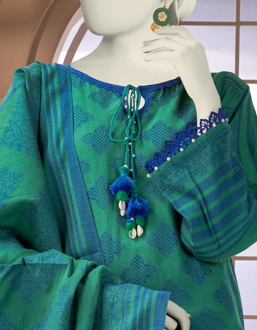 Green Jacquard 3Pc Stitched | JJPW-JW-CD-04-1701 sold by Junaid Jamshed product image thumbnail 2