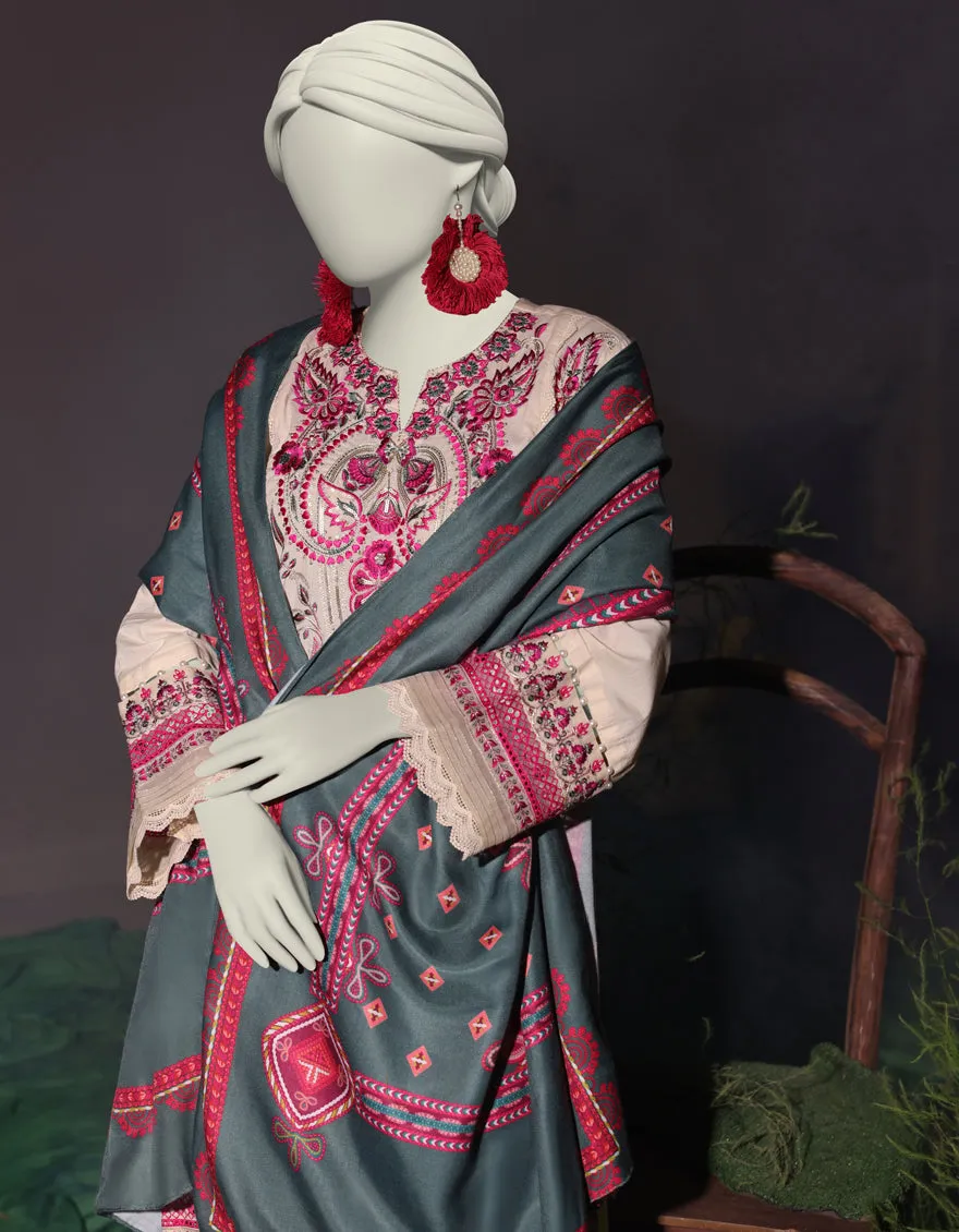 OFF WHITE CAMBRIC 3PC STITCHED | JJPW-JW-CD-04-1736 sold by Junaid Jamshed product image thumbnail 3