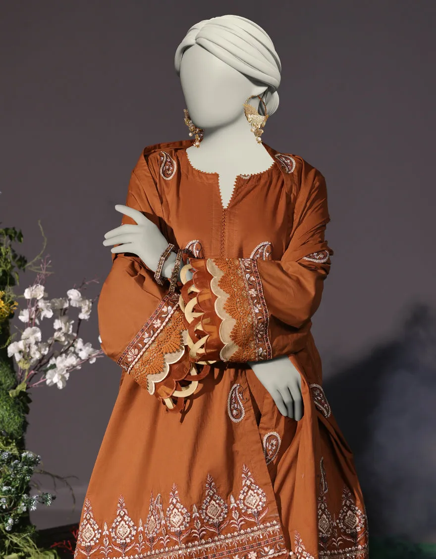 BROWN CAMBRIC 3PC STITCHED | JJPW-JW-CD-04-1746 sold by Junaid Jamshed product image thumbnail 3