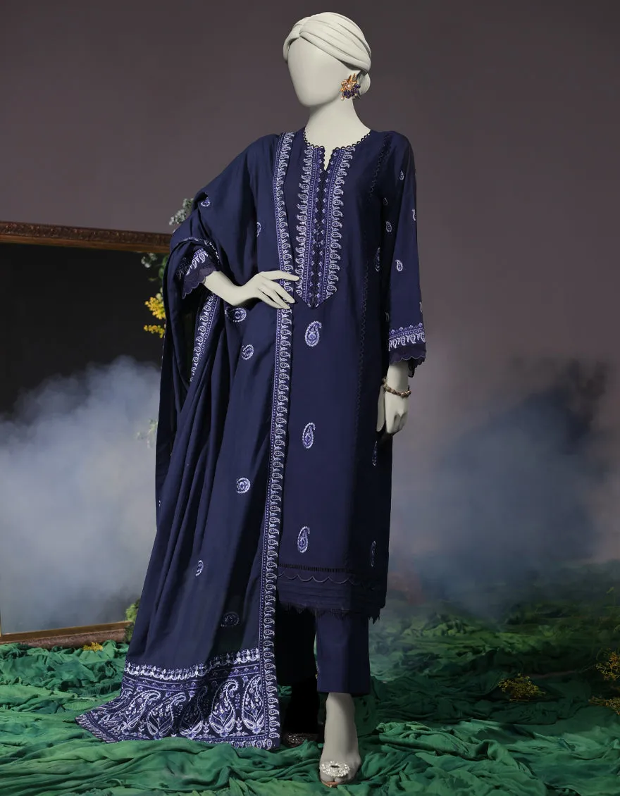 BLUE CAMBRIC 3PC STITCHED | JJPW-JW-CD-04-1749 sold by Junaid Jamshed