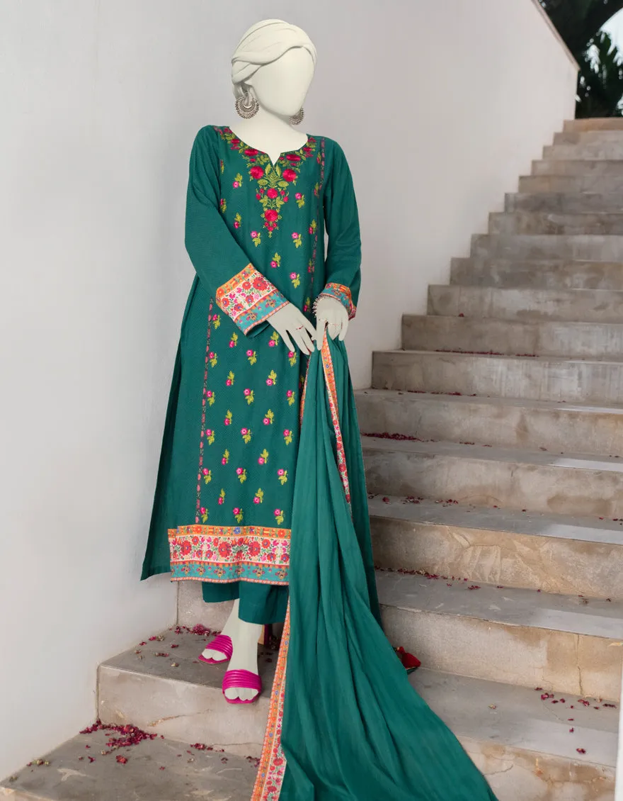 Green Dobby 3Pc Stitched | JJPW-JW-CD-04-1787 sold by Junaid Jamshed